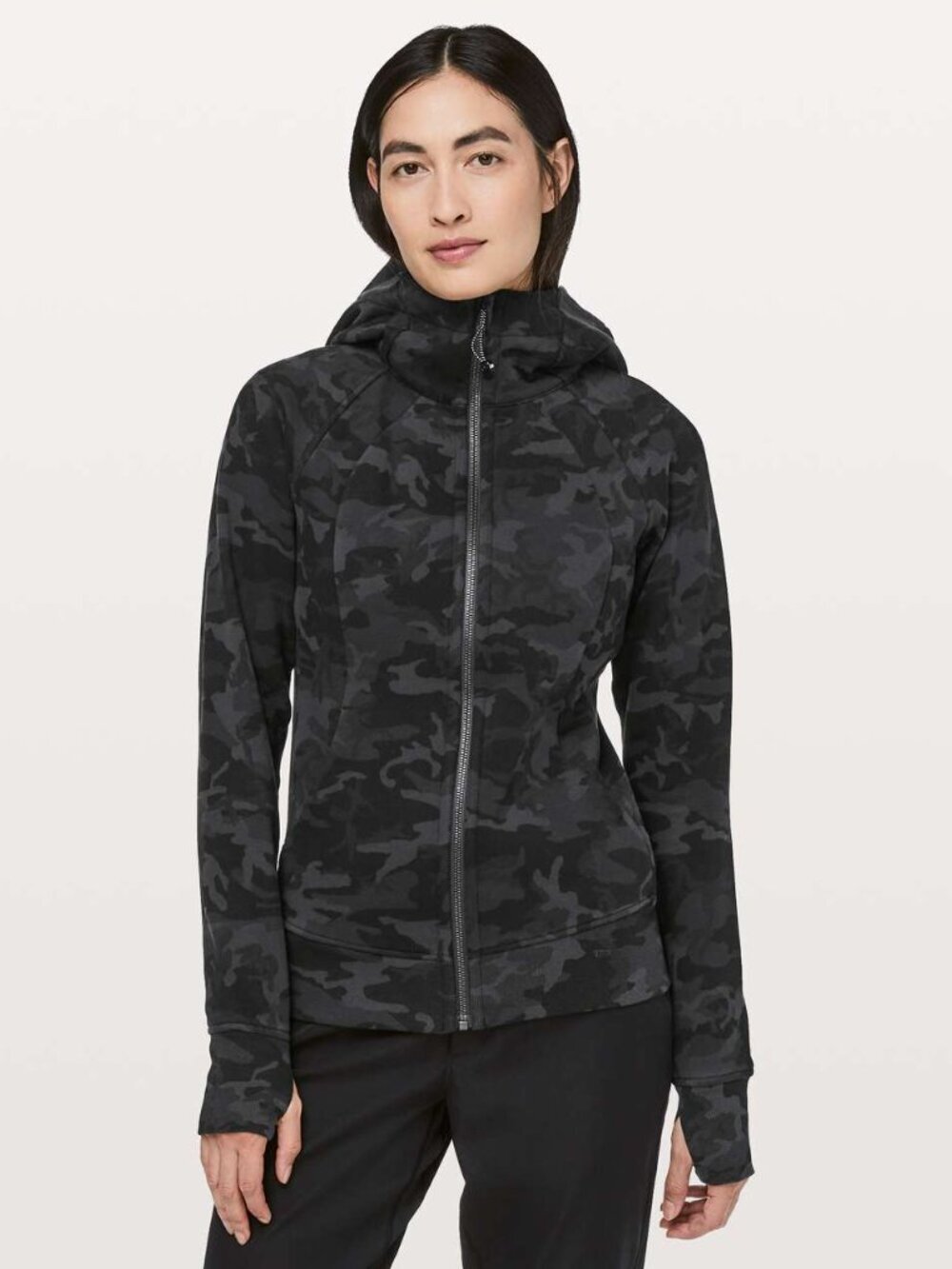 Lululemon Incognito Camo Scuba Light Cotton Fleece Hoodie Size 6 - 8065